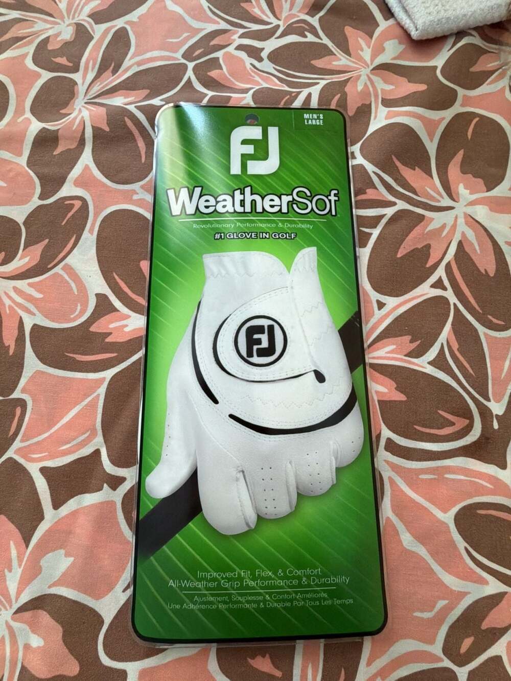 FootJoy Men's WeatherSof Golf Glove, White, Large, Left Hand